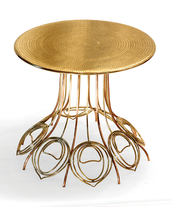 Peacock table Sahil & Sarthak Brass